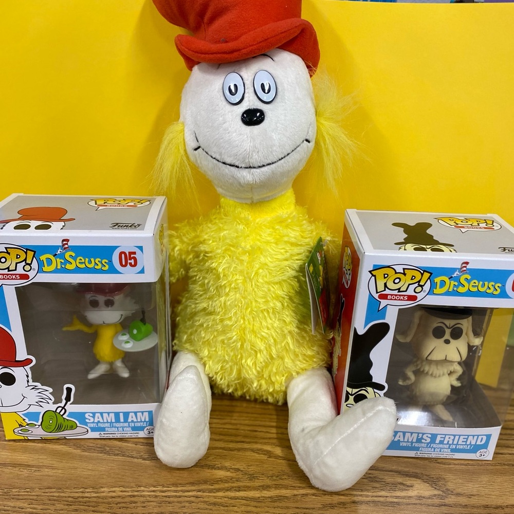 Funko POP! Dr. Seuss Sam I Am and Sam’s Friend Vinyl Figures and Sam I Am Plush